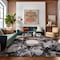 World Rug Gallery Contemporary Abstract Circles Non Shedding Soft Area Rug 5' x 7' Black 389BLACK5x7 - alternate 7